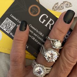 Size 7 Moissanite Diamond Rings 
