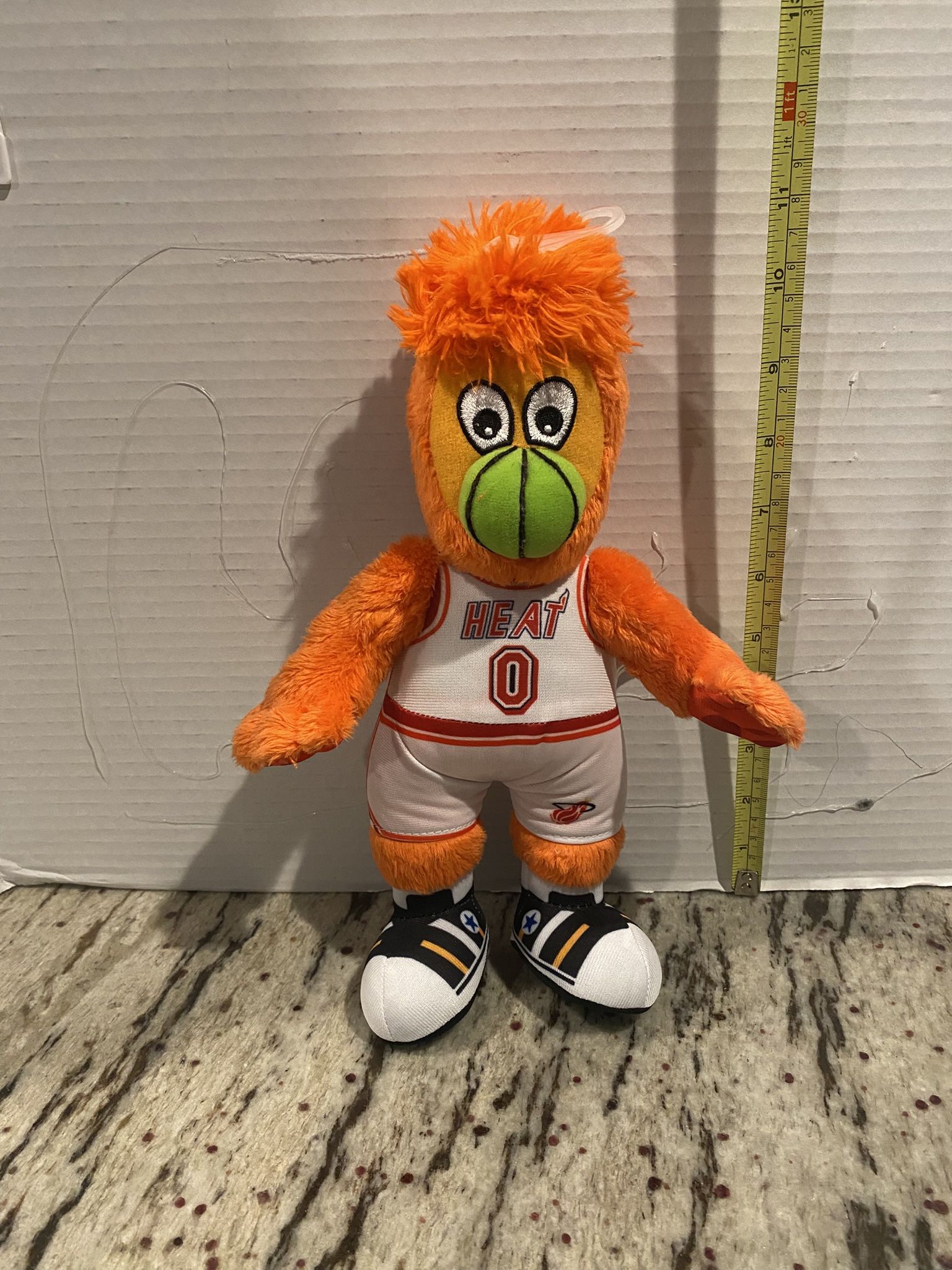 Burnie Bleacher Creatures Plush Mascot Miami Heat 10”