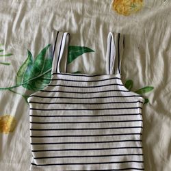 White And Blue Tank Top