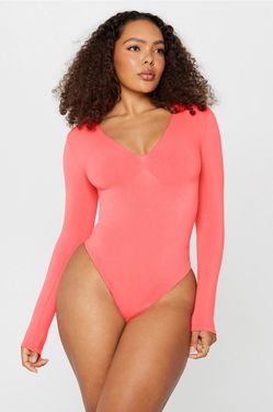 Coral long sleeve shaping bodysuit - XS/S