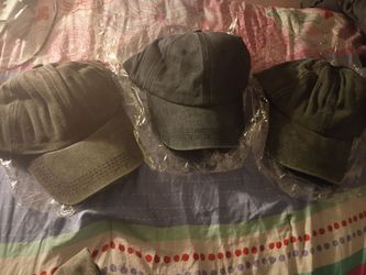 Distressed shirts and hats brand new looks wrinkle but new in bags selling 3 hats two shirts all for $20
