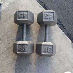 Weights Metal 45 Lb Pair
