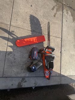 Echo 56V 18 in. Cordless Electric Battery Brushless Rear Handle Chainsaw Kit with 5.0Ah Battery and Charger like new $230 firm