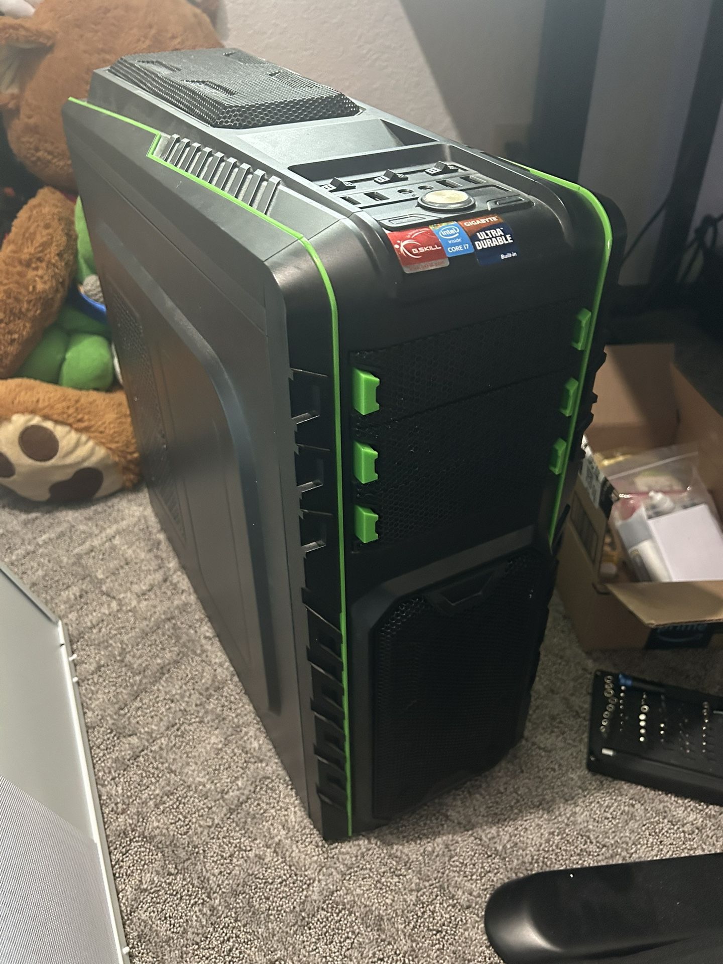 Black/Green PC Case