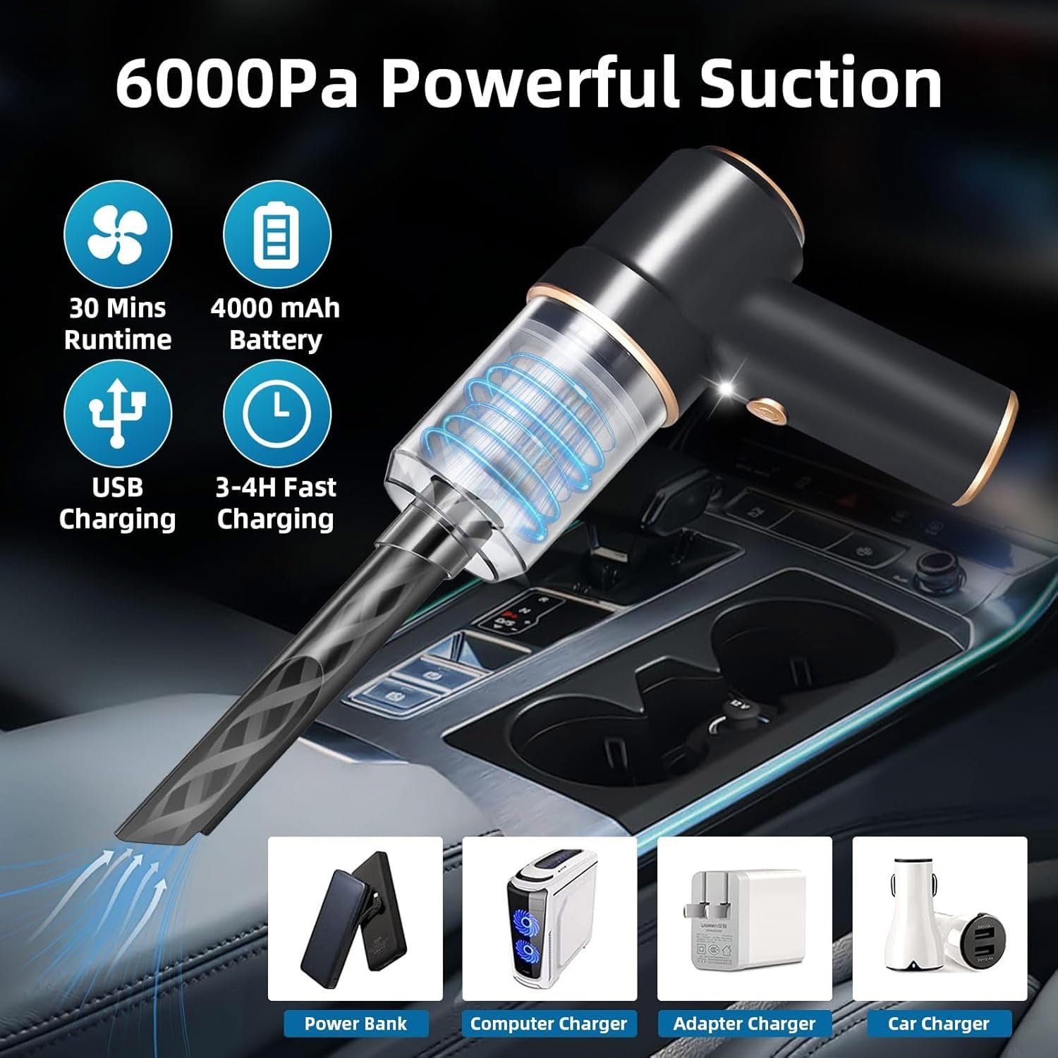 5-in-1 Mini Vacuum Cleaner | Car, Desktop & Insect Catcher | Warehouse Sale