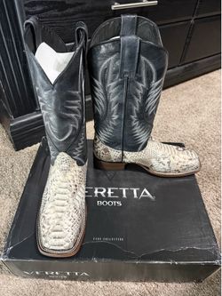 Veretta Patchwork Square Toe Boots