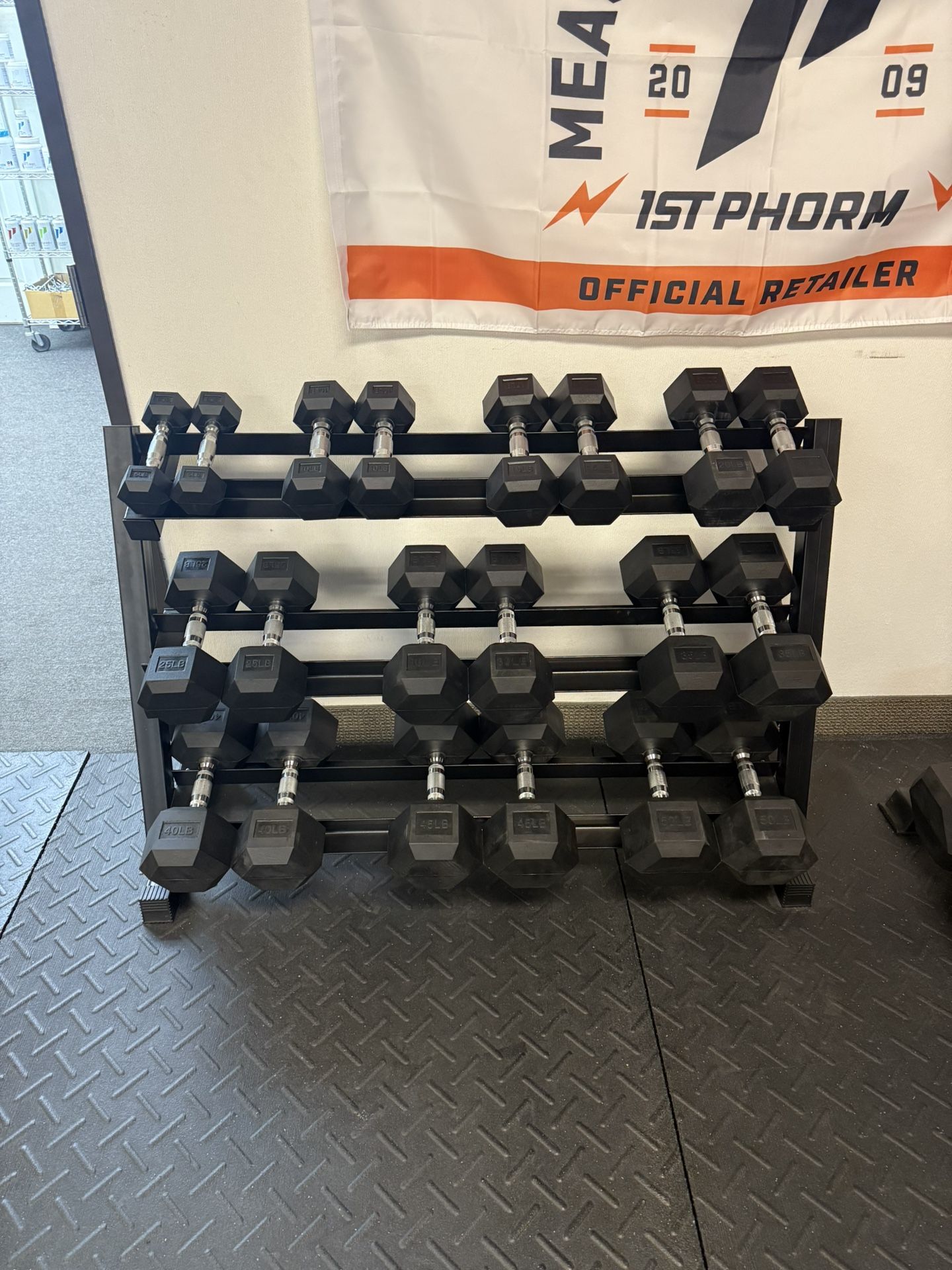 Brand New 5–50 lb Dumbbell Set + Rack – Heavy Duty