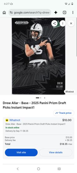 Drew allar instant impact card