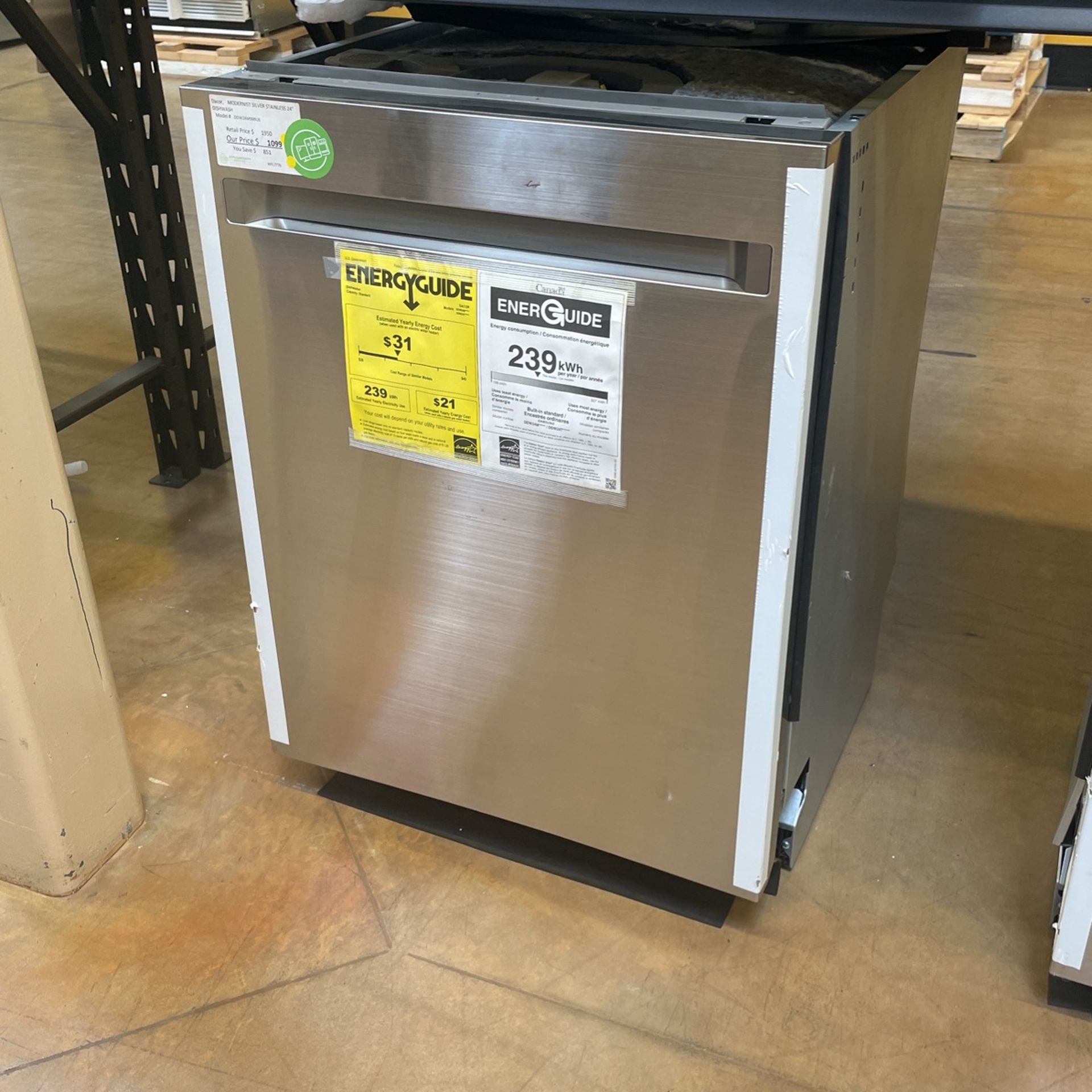 Dacor Dishwasher 24 Inch Wide Stainless Steel