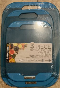 New 3 Piece Sabatier Nonslip Cutting Board Set