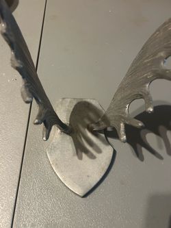 Metal antler Wall Mount Sculpture 8 inch long antlers