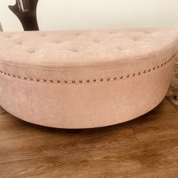 Ottoman - Pink - Half Moon - Bench