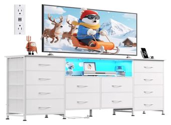 NEW White TV Stand / Entertainment Center