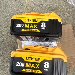2 Pack Replacement 20V 8AH Batteries 