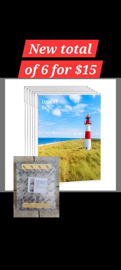 Ludery 8x10 Acrylic Picture Frames,Set of 6 Clear Photo Frame for Wall,Clear Frameless picture Frames 8 x 10,Floating Hanging Picture Frames 8 x 10 fo