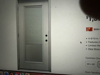 32 x 80 door exterior for two by fours with internal blinds low E Glass excellent condition