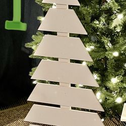 Wooden Trees And Snowflakes