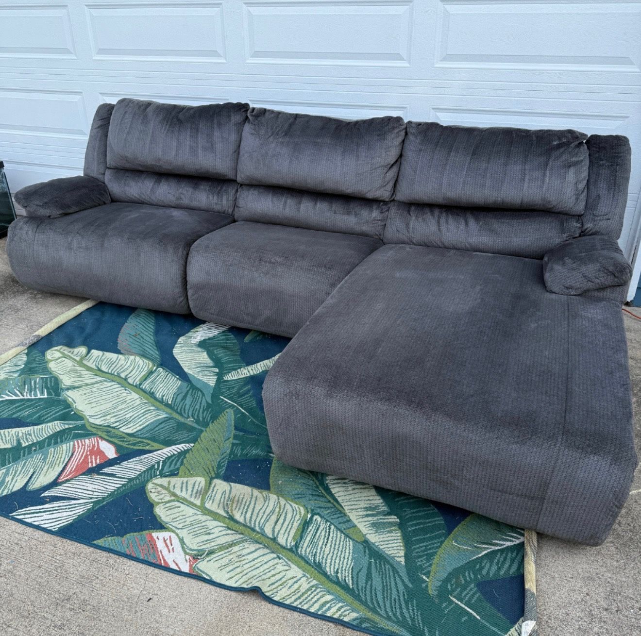 Ashley Sectional Free Delivery Power Recliner Couch Gray Sofa