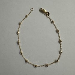 14K Gold Heart Charm Bracelet