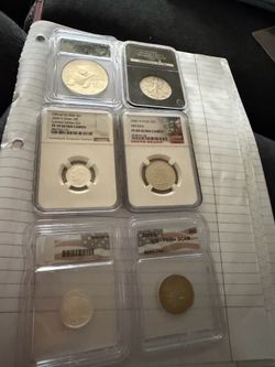 (6) NICE GRADED COINS $$