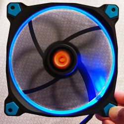2x ThermalTake 140mm Blue LED Fans