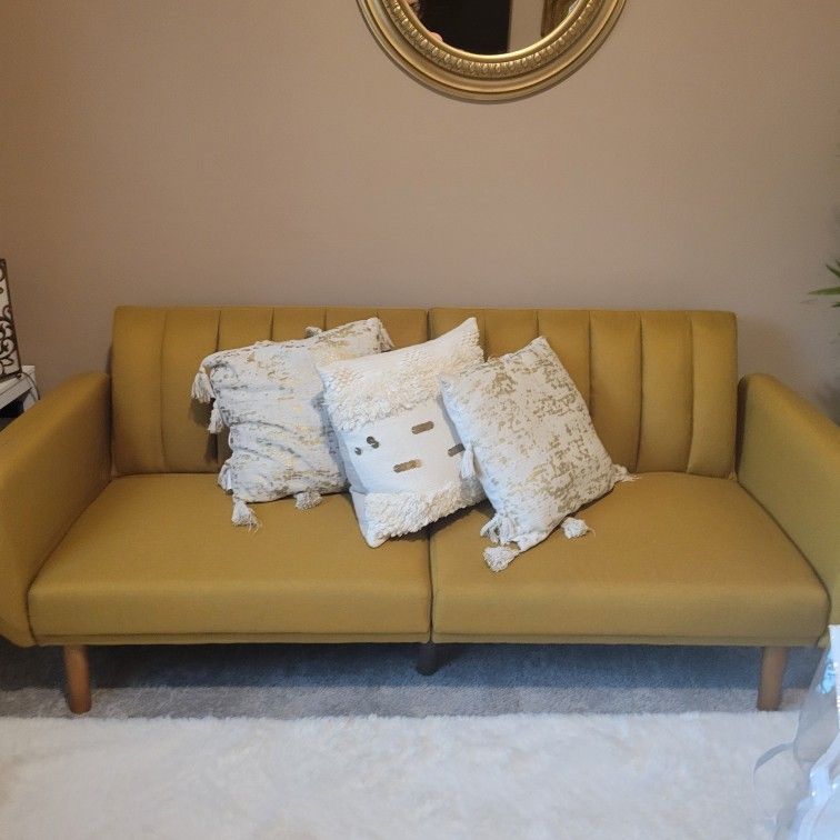 Mustard Yellow Futon from Ashley