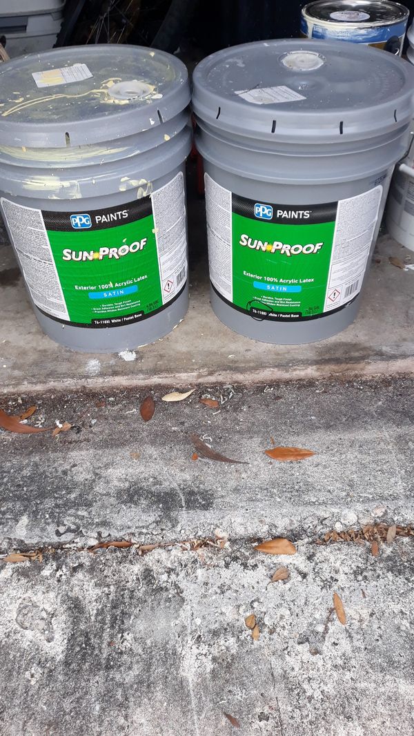 PPG sunproof satin exterior paint for Sale in Jupiter, FL OfferUp