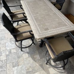 Frontgate Outdoor Dining Table & 6 Chairs