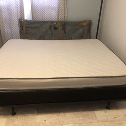 Queen Size Mattress with Spring Box and Frame