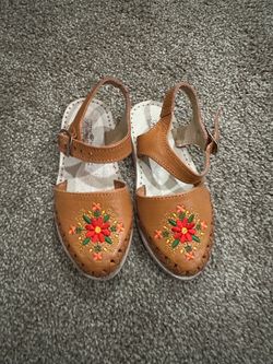 Mexican Leather Shoes Toddler Girl Size 17 Toddler Size 11 USA Size
