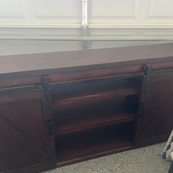 Large Farmhouse Wood Entertainment Center