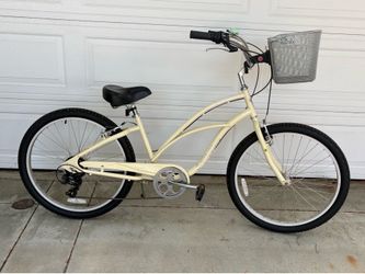 Cool Cream Color Cruiser - Electra 7 Speed Cruiser 7 Bike