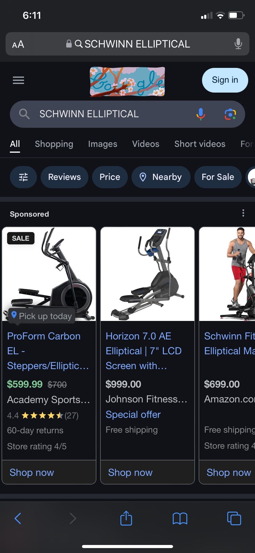 Commercial SCWINN ELLIPTICAL EXERCISE MACHINE (💥like BRAND NEW💥 Used 3x Seldom)(Great SHAPE & CONDITION:10/10)