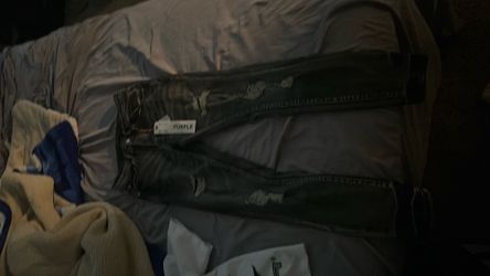 Purple jeans size 30 grey worn once $70
