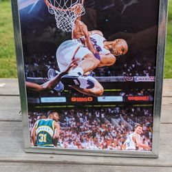 Charles Barkley Iconic Basketball Dunk - Framed Action Print 10"x12" - Sports Memorabilia