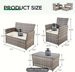 Patio furniture set 4 pieces