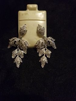 silver chandelier earrings