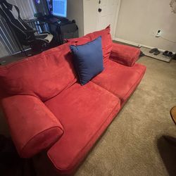 2 Red Couch Set