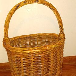 tall wicker basket