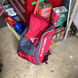 little league baseball bag, bat, balls , pitching machine