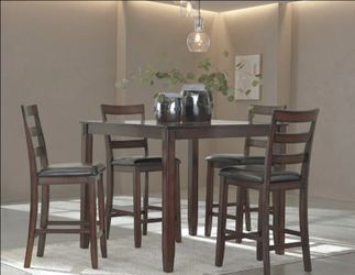 Ashley Dining Set w Bench, Leatherette