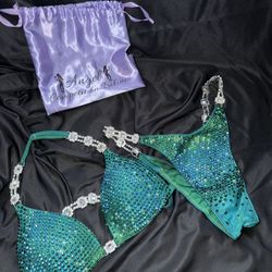 Teal Bikini/Wellness Competition Suit