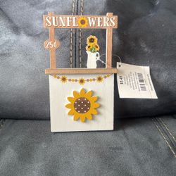 New Hobby Lobby Sunflowers Small Wood Sign Decoration