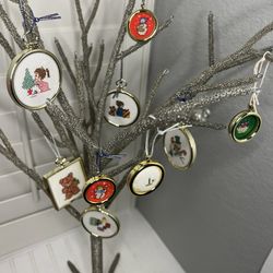 Vintage Needlepoint Holiday/Christmas Ornaments 