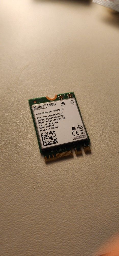 Killer Wireless AC 1550 wireless WiFi Bluetooth 5.0 WLAN m.2 NGFF Card Adapter