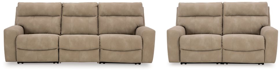 Next-Gen Durapella Sand 3-Piece Sectional Sofa and 2-Piece Sectional Loveseat (Online Special Price)