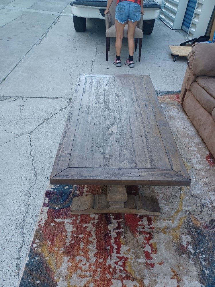 Solid pine wood caden coffee table by living spaces in new condition