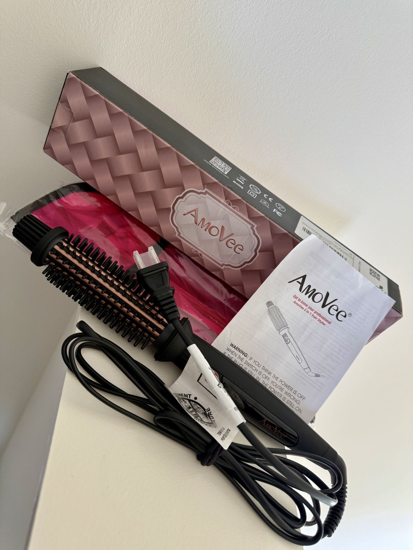 AmoVee Curling Iron 1 Inch, Dual Voltage