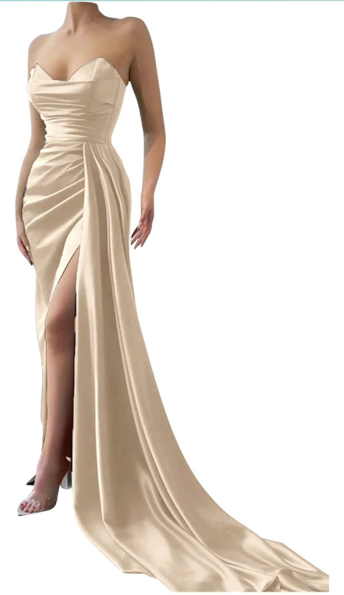 Champagne Satin brand New Never Worn Dress