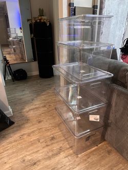 Large Plastic Clear Storage Bins